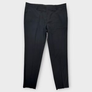 Bally Dress Pants Mens 38x32 Black Slim Fit Tapered Leg Stretch Rayon Blend NEW